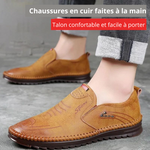 Chaussures en cuir antidérapantes respirantes pour hommes